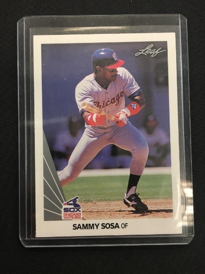 1990 Leaf Sammy Sosa White Sox Cubs Rookie Card