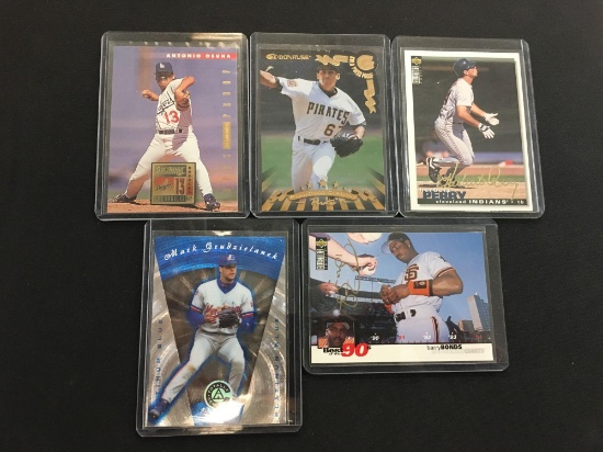 5 Card Lot of Baseball Serial Numbered, Inserts, Star Cards and Rare Cards!!