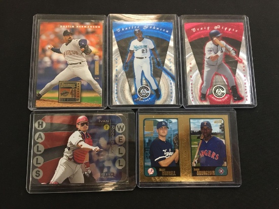 5 Card Lot of Baseball Serial Numbered, Inserts, Star Cards and Rare Cards!!