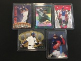 5 Card Lot of Baseball Serial Numbered, Inserts, Star Cards and Rare Cards!!