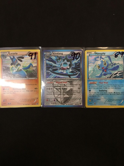 Pokemon Lot of 3 Holofoil Cards