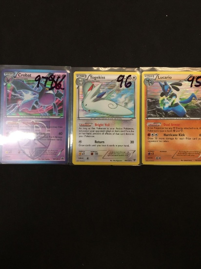 Pokemon Lot of 3 Holofoil Cards