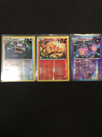 Pokemon Lot of 3 Holofoil Cards