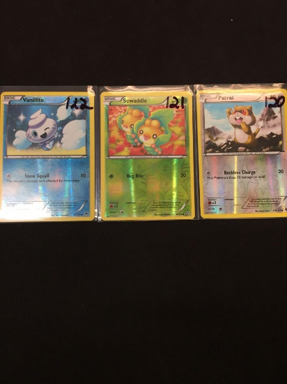 Pokemon Lot of 3 Holofoil Cards