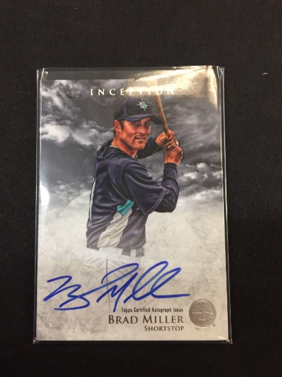 2013 Topps Inception Brad Miller Mariners Autograph Card