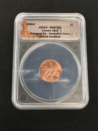 ANACS Graded 2009-P Lincoln Cent Innaugural Ed. - MS67 RD