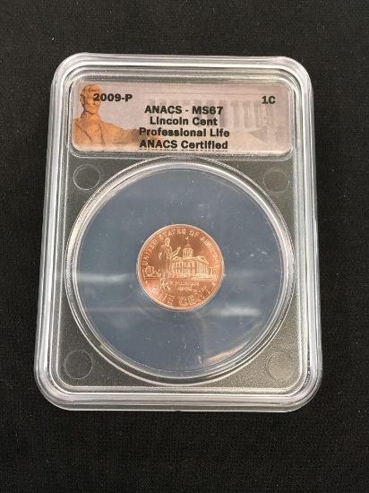 ANACS Graded 2009-P Lincoln Cent Professional Life - MS67