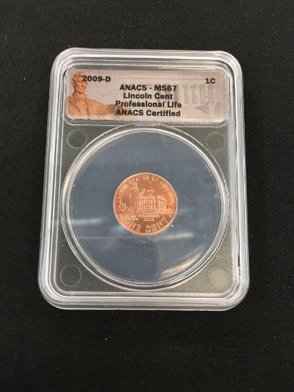 ANACS Graded 2009-P Lincoln Cent Professional Life - MS67
