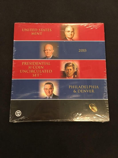 United States Mint 2015 Presidential $1 Uncirculated Coin Set - $8 Face