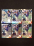 6 Card Lot of 2017 Bowman Platinum Cody Bellinger Dodgers Rookie Baseball Cards!!