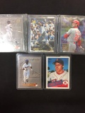 5 Card Lot of Baseball Inserts, Serial Numbered and Rare Star Sports Cards!