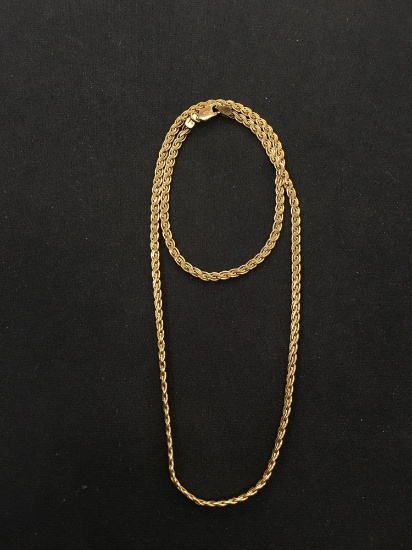 14KT Gold-Filled 18" Flat Rope Chain