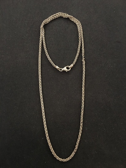 Sterling Silver 22" Wheat Chain