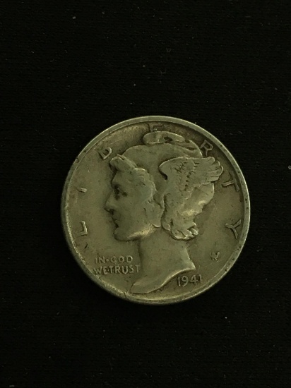 1941-S United States Mercury Dime - 90% Silver Coin