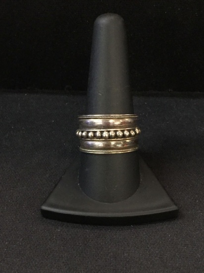 Bali Scroll Sterling Silver Ring - Size 10.5