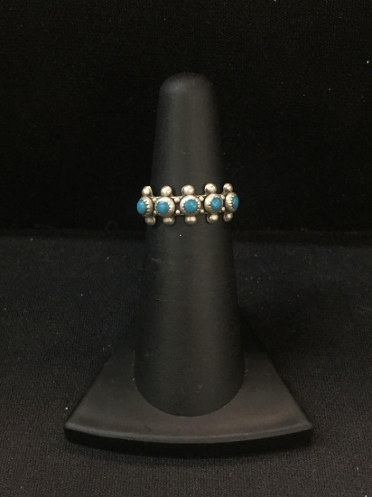 Bell Trading Company Sterling Silver & Turquoise Ring - Size 5