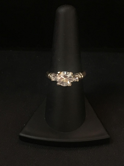 Claires Sterling Silver & CZ Ring - Size 7.5