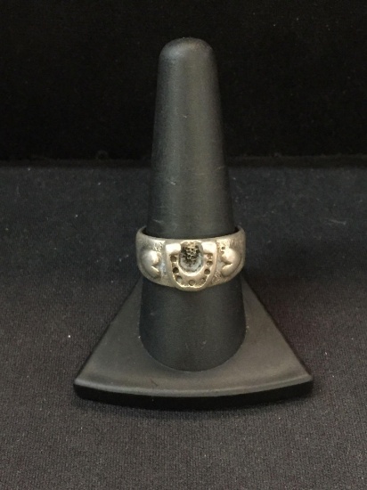 Vintage Sterling Silver Horeshoe Ring - Size 9.5