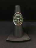 Native American Sterling Silver & Turquoise Ring - Size 6