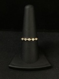 CZ Gold Tone Sterling Silver Ring - Size 8