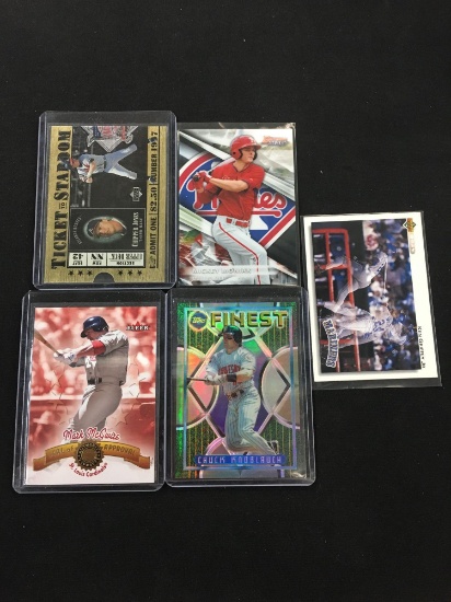 5 Card Lot of Baseball Inserts, Serial Numbered Cards, Rookies Cards and more!