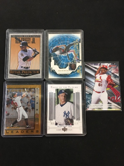 5 Card Lot of Baseball Inserts, Serial Numbered Cards, Rookies Cards and more!