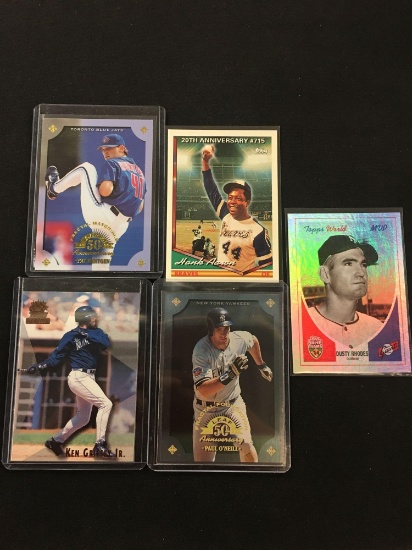 5 Card Lot of Baseball Inserts, Serial Numbered Cards, Rookies Cards and more!