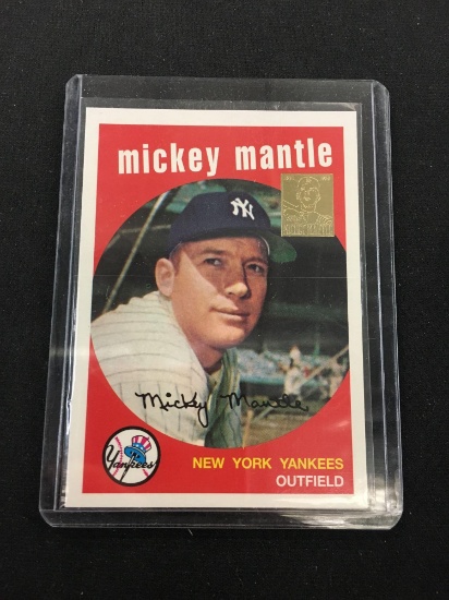 1996 Topps Mickey Mantle Commemorative Insert Card (1959)