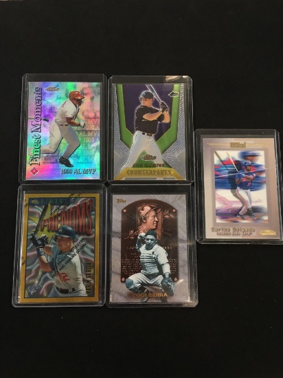 5 Card Lot of Baseball Inserts, Serial Numbered Cards, Rookies Cards and more!