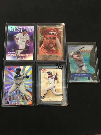 5 Card Lot of Baseball Inserts, Serial Numbered Cards, Rookies Cards and more!