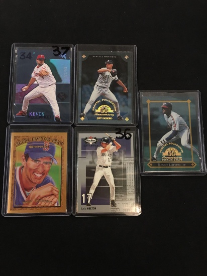 5 Card Lot of Baseball Inserts, Serial Numbered Cards, Rookies Cards and more!