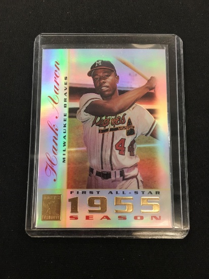 2003 Topps Tribute Refractor Hank Aaron Braves Card