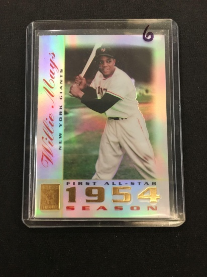 2003 Topps Tribute Refractor Willie Mays Giants Card