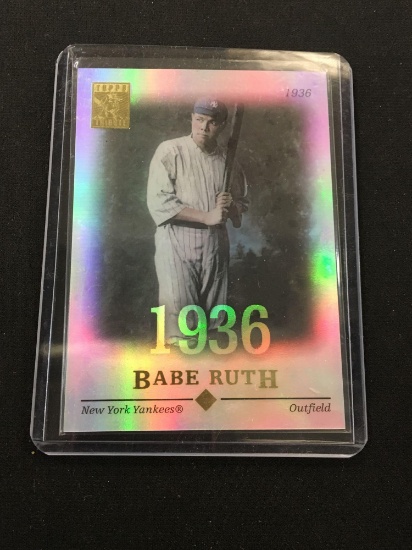 2004 Topps Tribute Refractor Babe Ruth Yankees Card