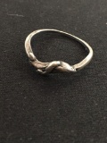 Petite Dolphin & Humpback Whale Styled Sterling Silver Ring Band - Size 7