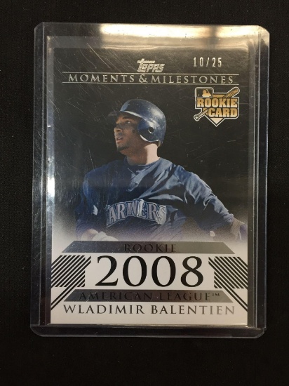 2008 Topps Moments & Milestones Wladimir Balentien Mariners Rookie Card /25 - RARE