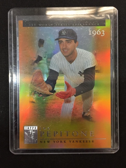 2003 Topps Tribute Gold Refractor Joe Pepitone Yankees Insert Card /100 - RARE