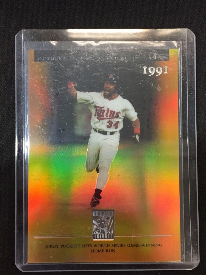 2003 Topps Tribute Gold Refractor Kirby Puckett Twins Insert Card /100 - RARE