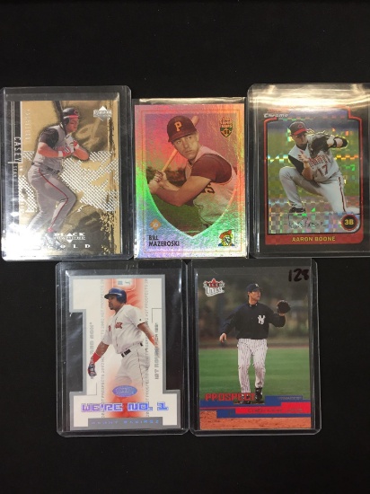 5 Card Lot of Baseball Inserts, Serial Numbered Cards, Rookies Cards and more!