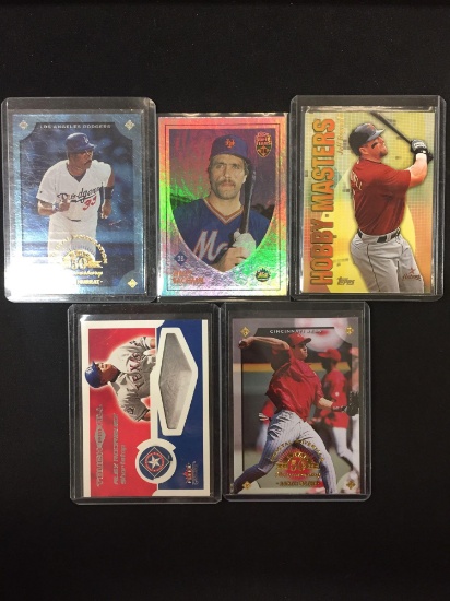 5 Card Lot of Baseball Inserts, Serial Numbered Cards, Rookies Cards and more!