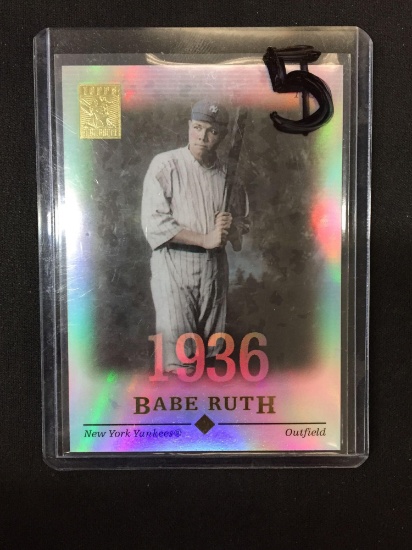 2004 Topps Tribute Refractor Babe Ruth Yankees Baseball Card