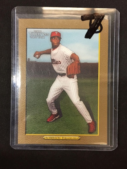 2005 Topps Turkey Red Gold Chris Roberson Phillies Rookie Card /50 - VERY RARE