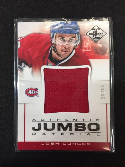 2012-13 Panini Limited Jumbo Materials Josh Gorges Canadiens Hockey Jersey Card /99