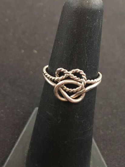 Twisted Sterling Silver Pretzel Ring - Size 5