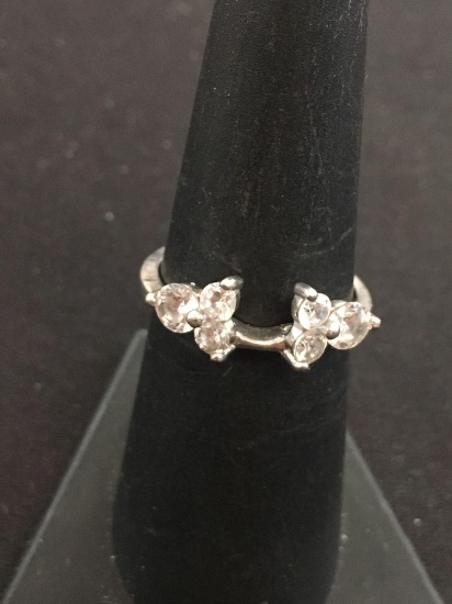 DM White Gemstone Sterling Silver Ring - Size 6.5