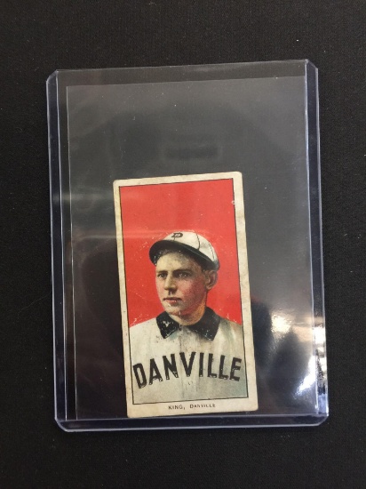 1909 T206 Piedmont Frank King Danville Vintage Baseball Tobacco Card