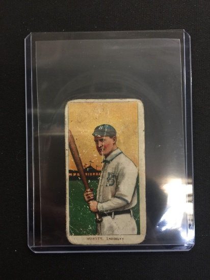 1909 T206 Piedmont George Hunter Brooklyn Vintage Baseball Tobacco Card