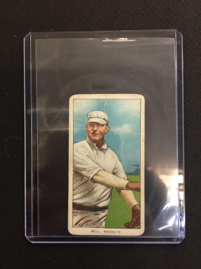 1909 T206 Sweet Caporal George Bell Follow Through Brooklyn Vintage Baseball Tobacco Card