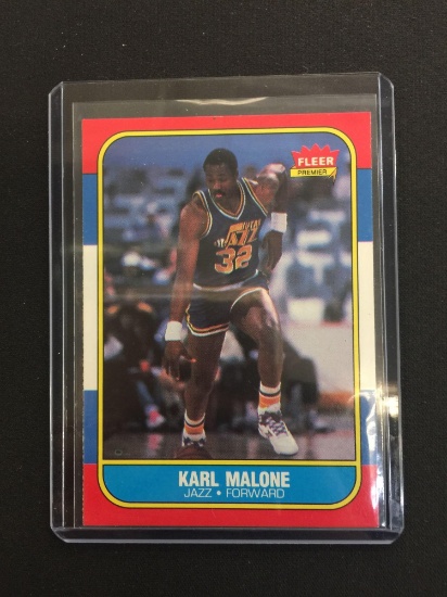 1986-87 Fleer #68 Karl Malone Jazz Rookie Basketball Card