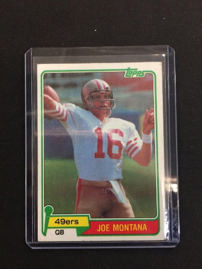 1981 Topps #216 Joe Montana 49ers Rookie Football Card